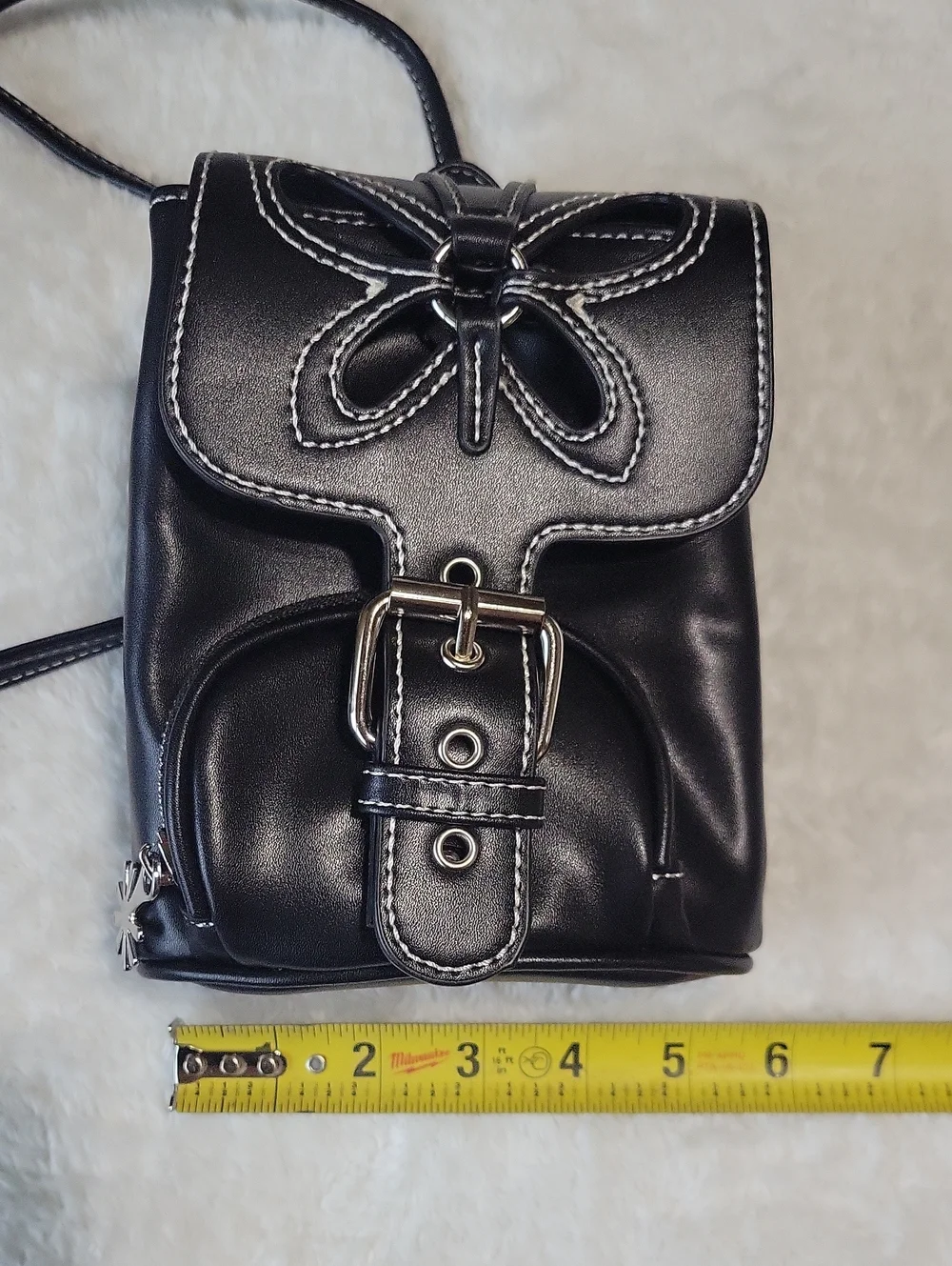 dELiA*S By Dolls Kill Mini Black Faux Leather Backpack with Butterfly Applique